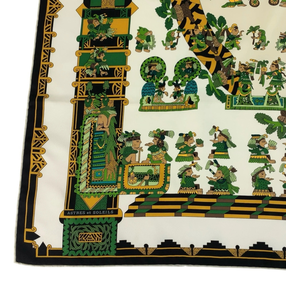 HERMES Green Silk Scarf - Picture 9 of 10